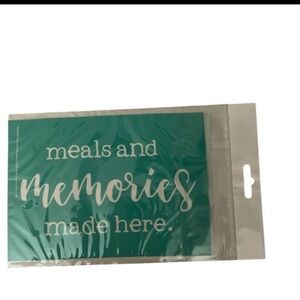 NWT Chalk Couture  5X7 Reusable Transfer "Meals And Memories Made Here"
